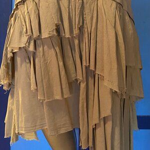 All Saints size 14 Lamira raw edge top mini dress